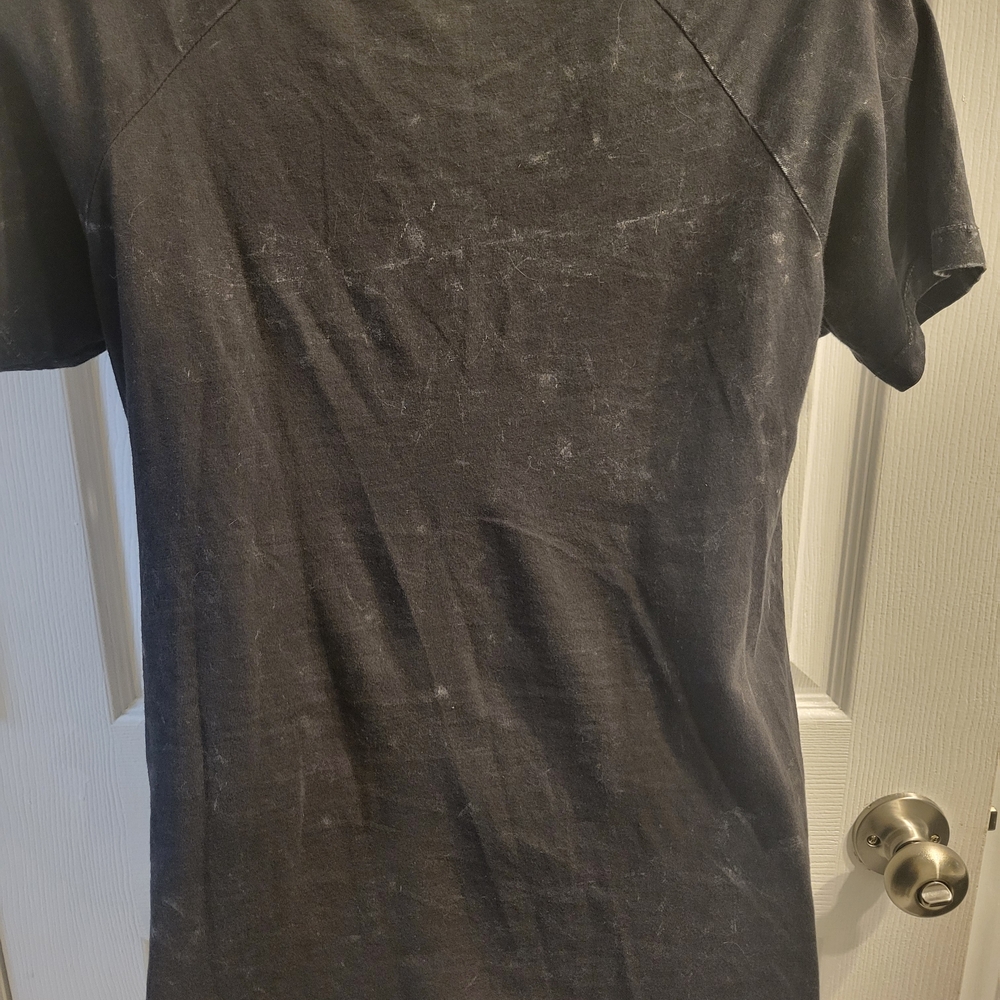 Affliction Black and Silver Graphic Fringe Tee - Picture 2 of 3